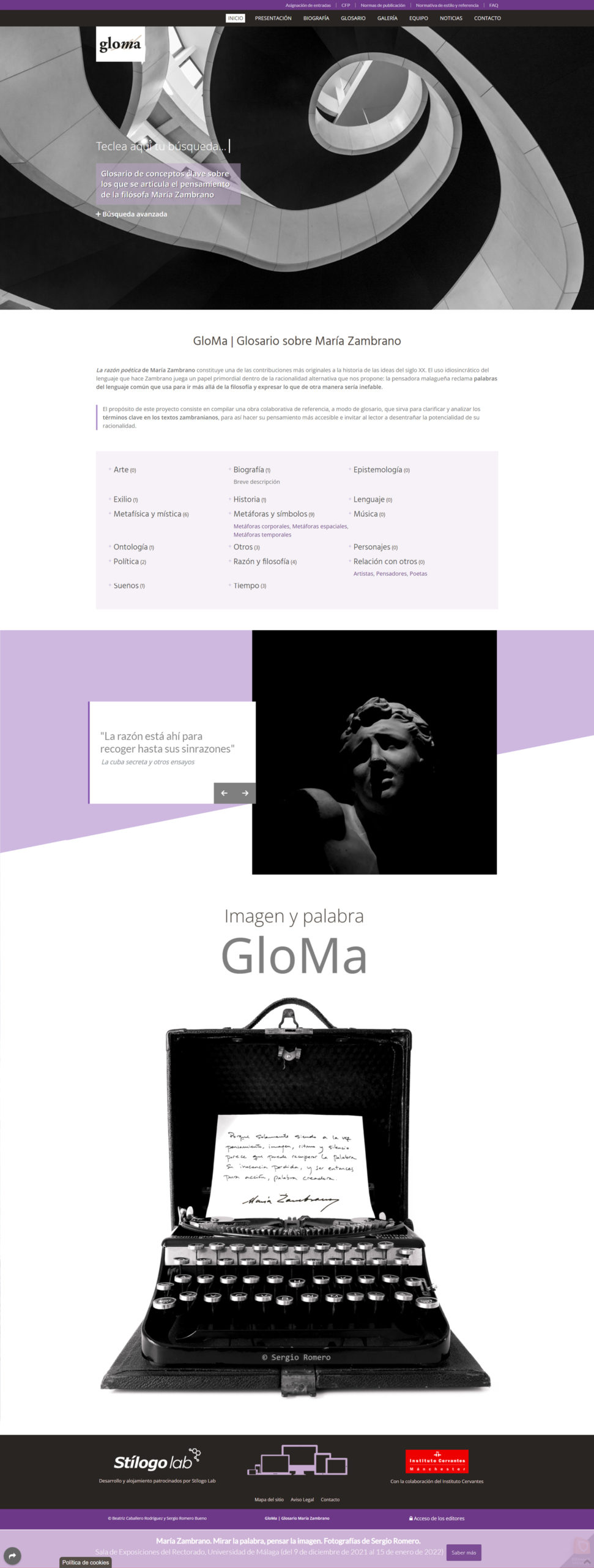 GloMa: Glosario sobre María Zambrano