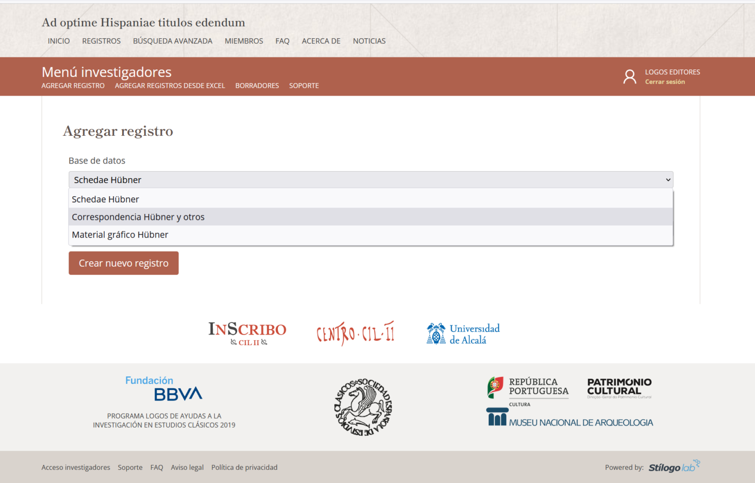 Ad optime Hispaniae titulos edendum