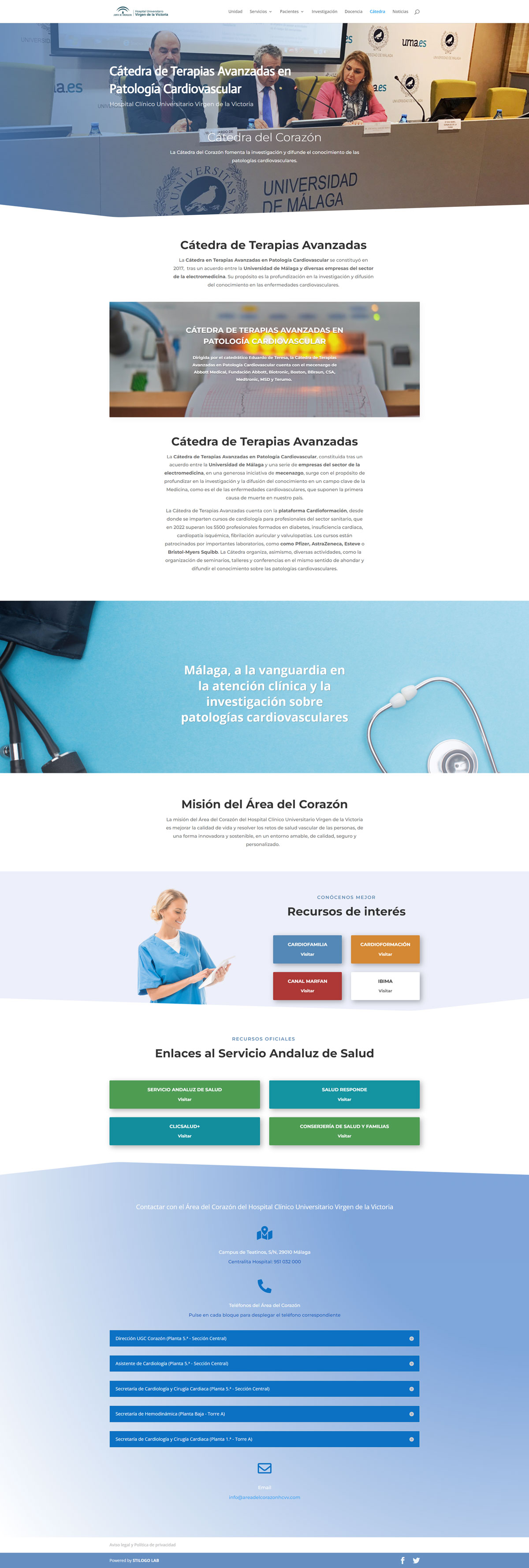 Área del Corazón del Hospital Clínico Universitario Virgen de la Victoria