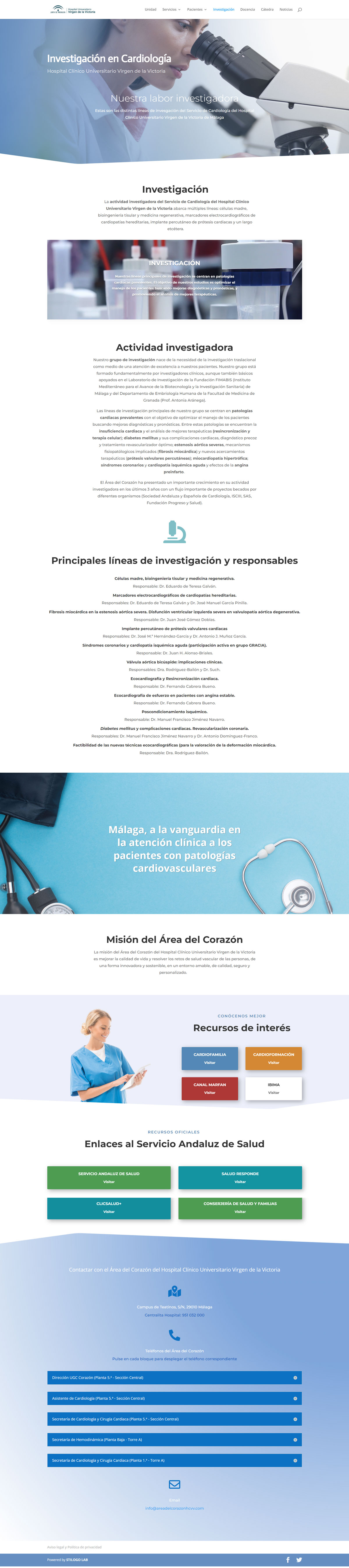 Área del Corazón del Hospital Clínico Universitario Virgen de la Victoria