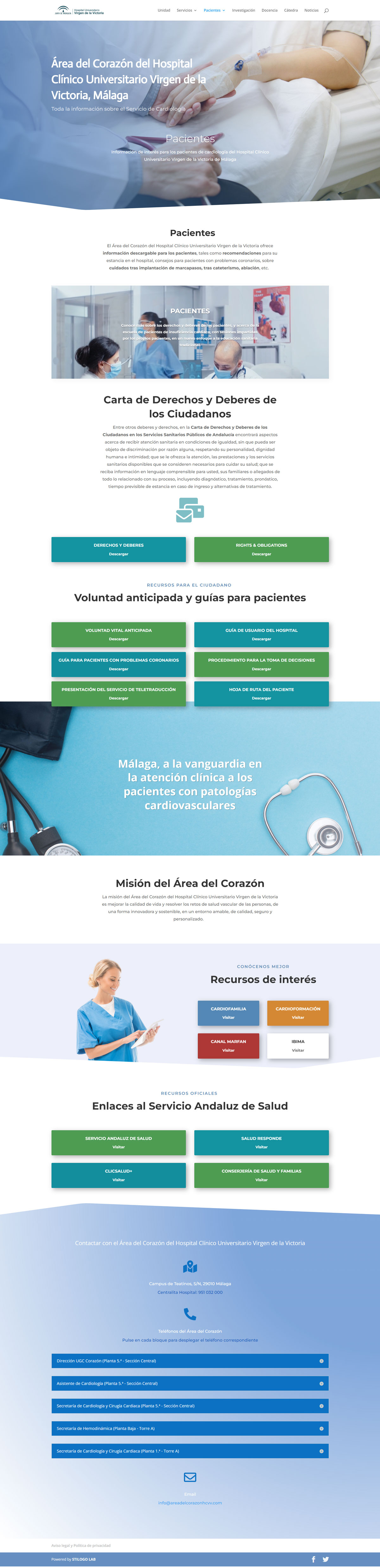 Área del Corazón del Hospital Clínico Universitario Virgen de la Victoria