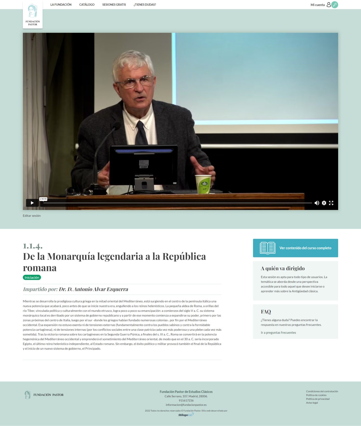 Fundación Pastor de Estudios Clásicos