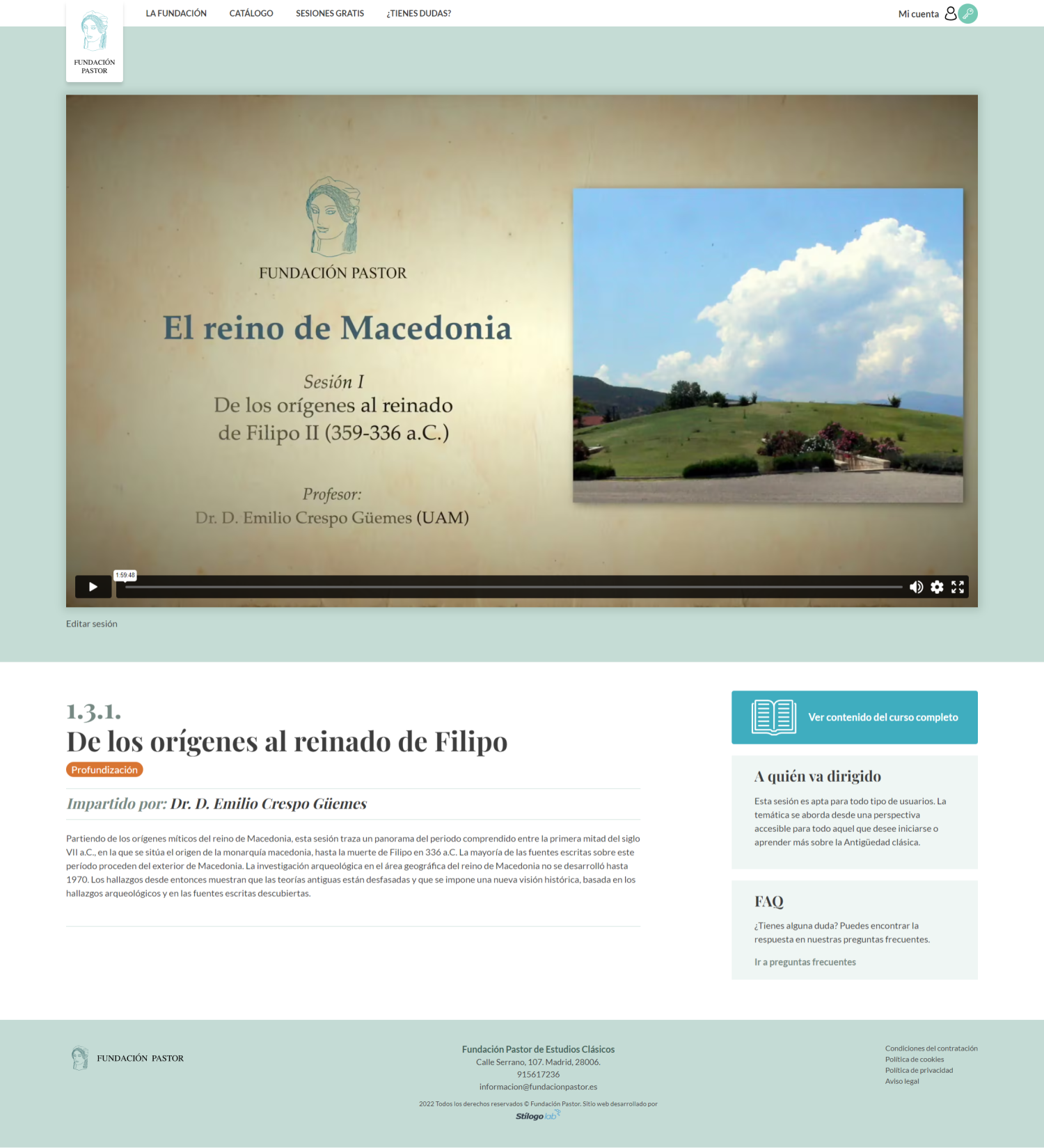 Fundación Pastor de Estudios Clásicos