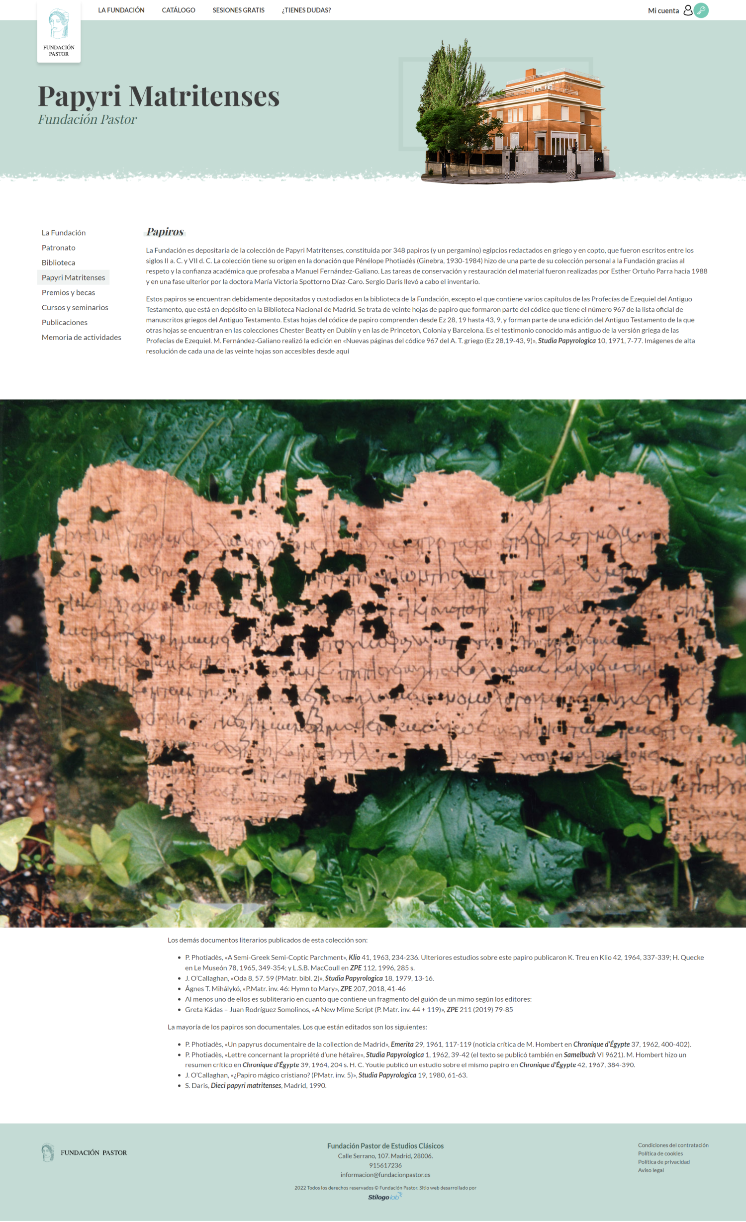 Fundación Pastor de Estudios Clásicos