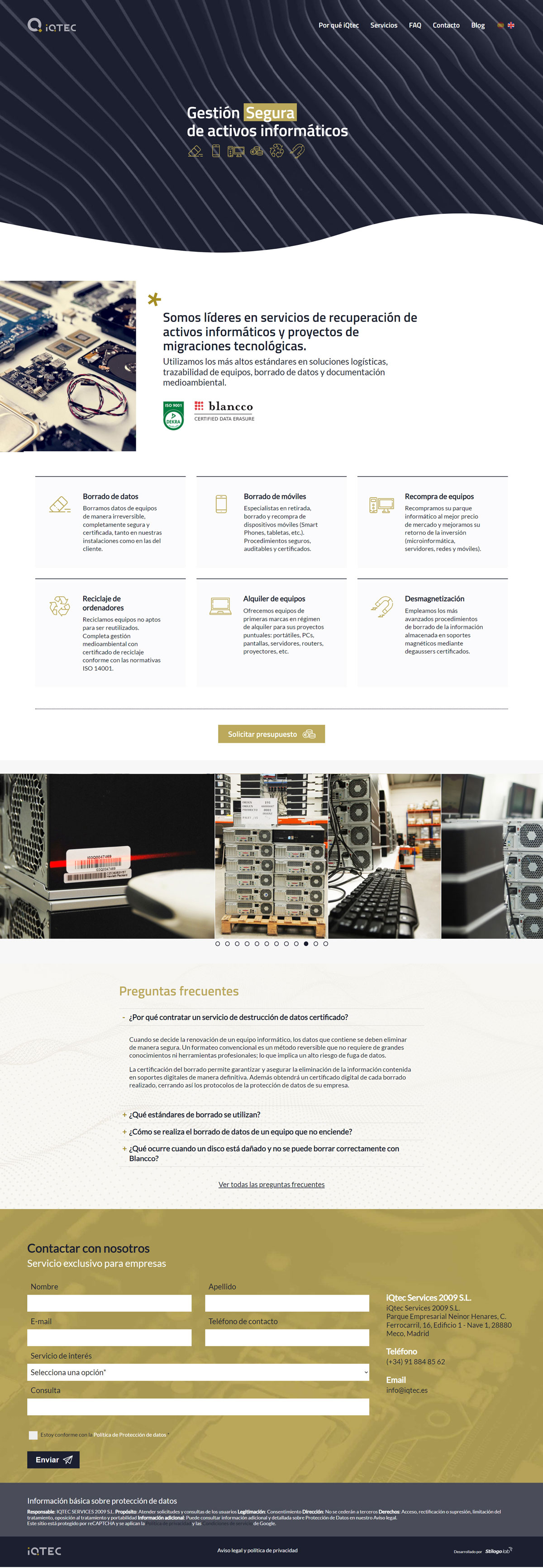 iQtec, borrado de datos certificado