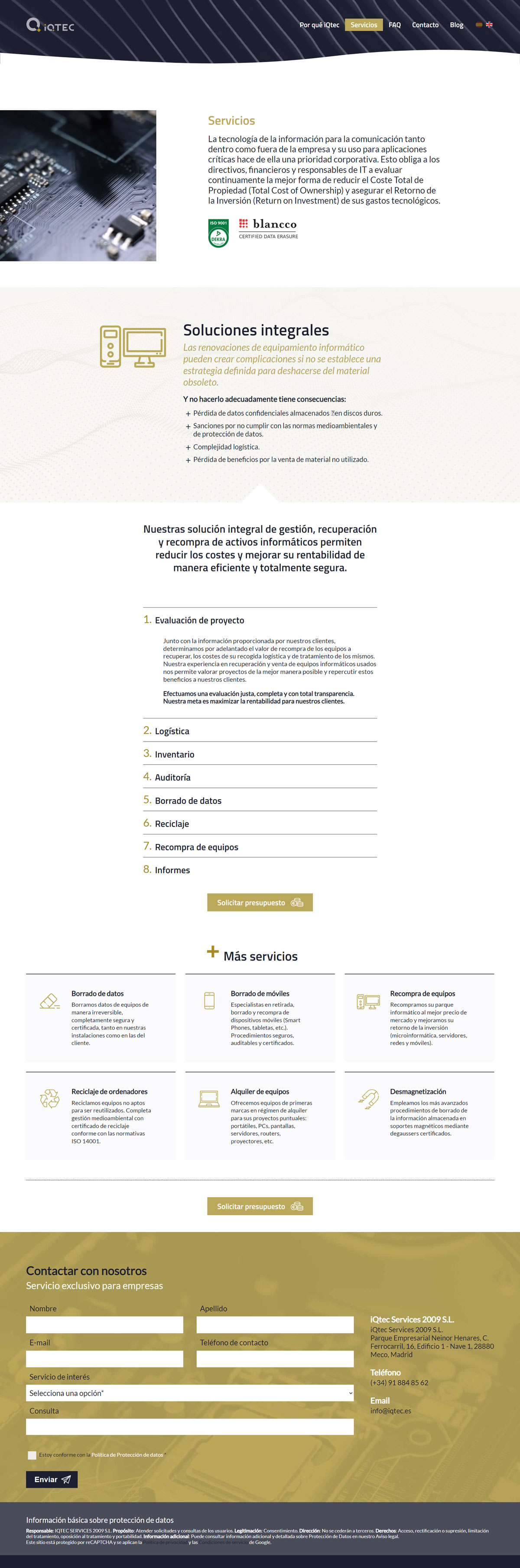 iQtec, borrado de datos certificado